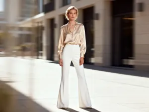 Elegancka kobieta w koktajlowej sukience na tle rozmytych świateł i dekoracji, idealnie pasująca do stylizacji na osiemnastkę.